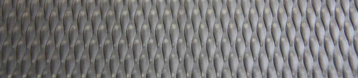Patterned stainless steel sheet rigidized 5WL